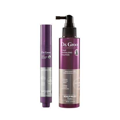 Dr. Groot Thickening Scalp Serum and Calming Tonic Set for Hair Loss – Clinical Results with Biotin and Rosemary for Hair Thinning, Shedding, Scalp Repair and Treatment