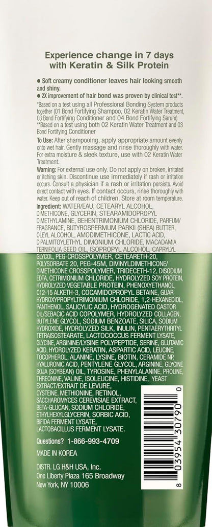 Dr. Groot Bond Fortifying Conditioner, With Keratin and Silk Protein, Clinically Proven to Repair and Thicken Dry, Thin or Damaged Hair, Kbeauty, Korean Hair Care Professional Bonding System