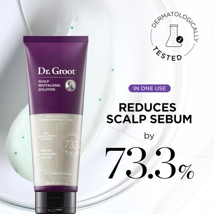 Dr. Groot Thickening Serum, Shampoo, Conditioner, and Scalp Treatment Set for Hair Loss – Clinical Results with Biotin and Rosemary for Hair Thinning, Shedding, Scalp Repair and Treatment