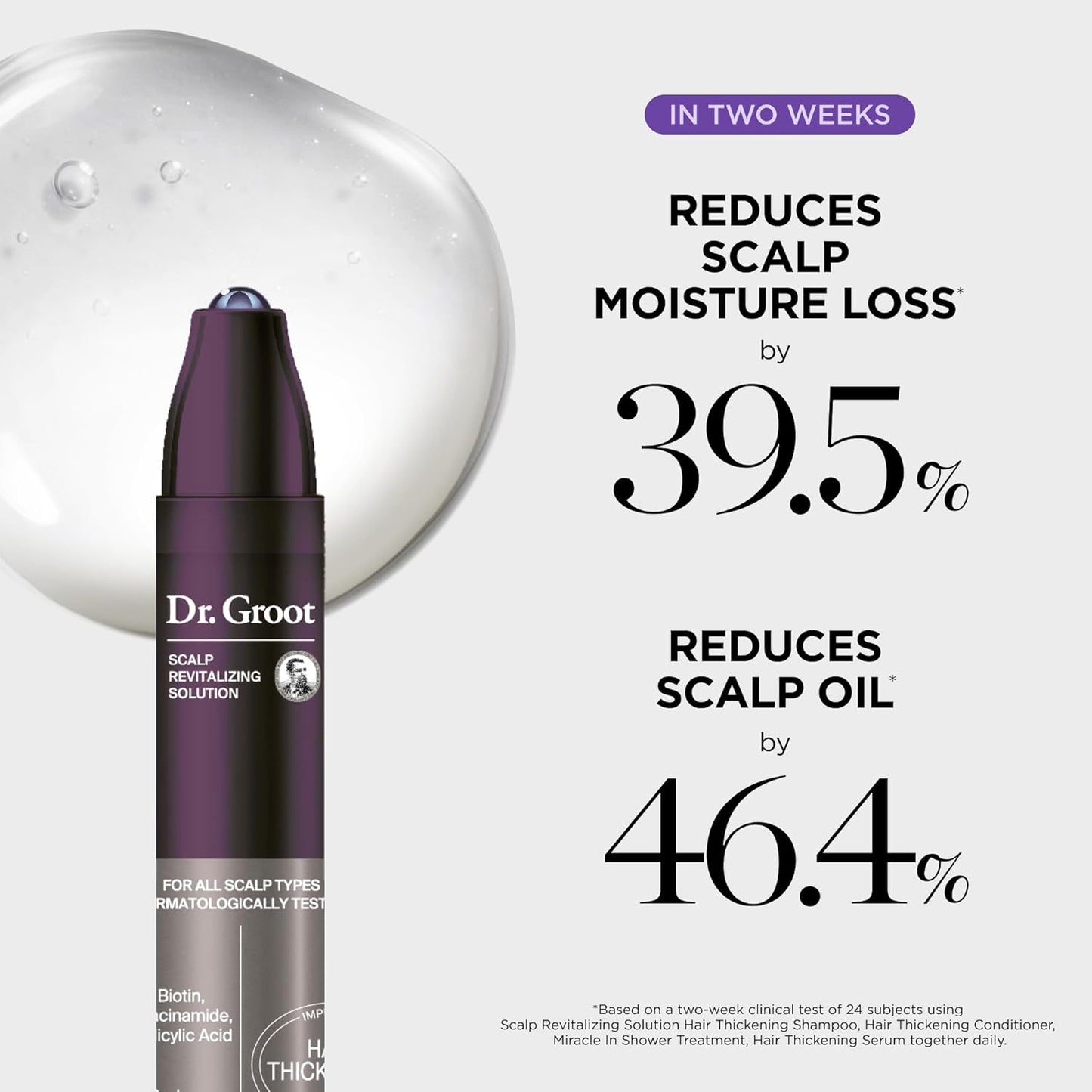 Dr. Groot Thickening Scalp Serum and Calming Tonic Set for Hair Loss – Clinical Results with Biotin and Rosemary for Hair Thinning, Shedding, Scalp Repair and Treatment